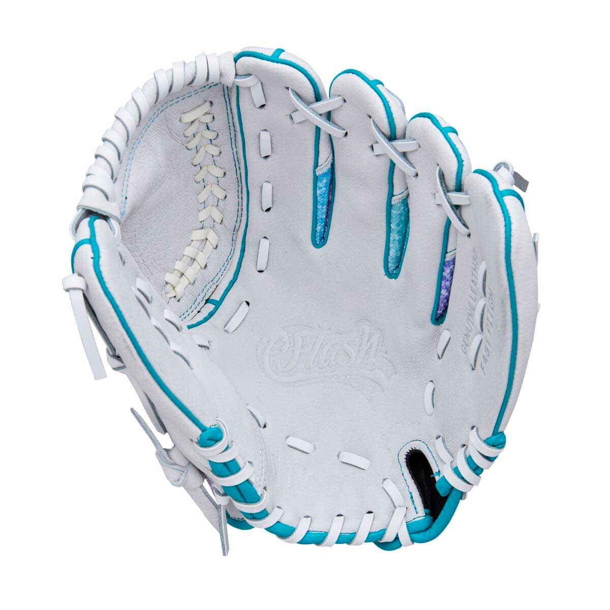 Wilson Flash Closed Web White/Purple/Teal 11"-RHT - Image 2