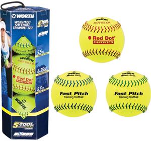 Worth 5-Tool Weighted Softball Training Set
